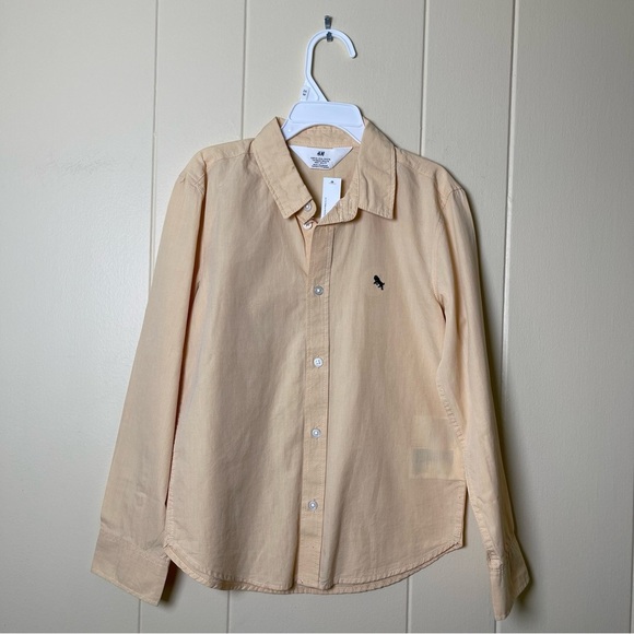 H&M Kids Light Tan Button-Down Shirt size 6 - Picture 1 of 3
